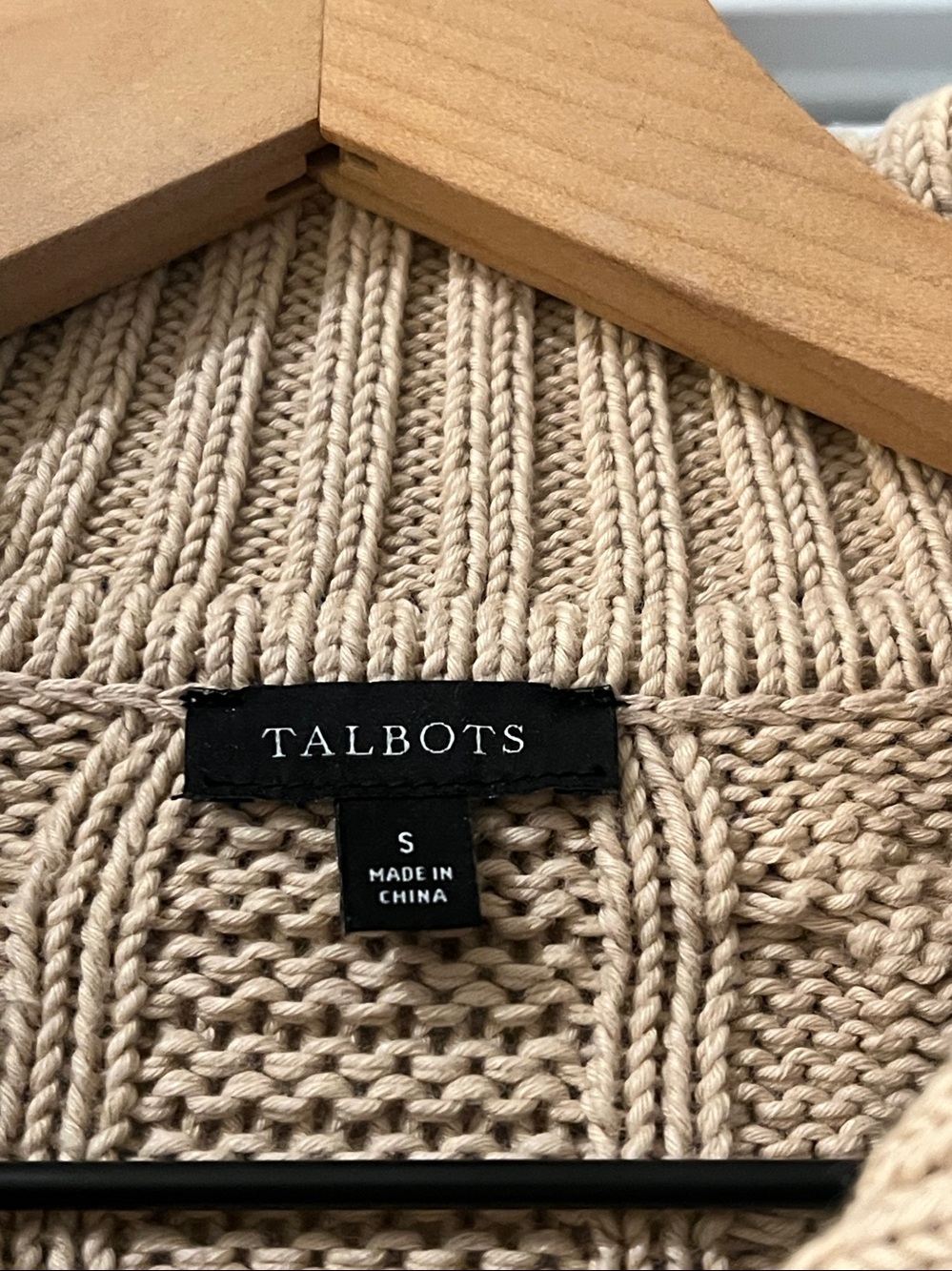 Talbots Cable Knit Coatigan Cardigan Small - Picture 3 of 5